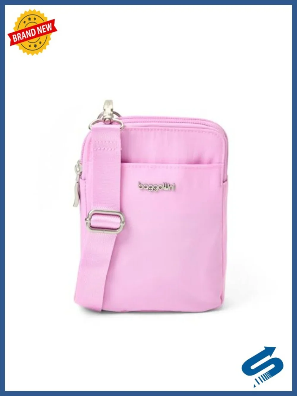 Water-Repellent Nylon RFID Crossbody Bag with Adjustable Strap